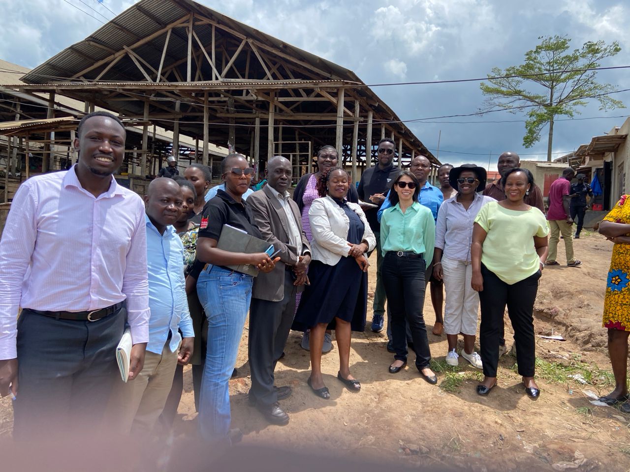 Bujuuko Market Inspection by World Bank team, MoKCCMA and Program Technical Commitee