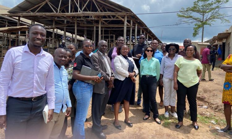 Bujuuko Market Inspection by World Bank team, MoKCCMA and Program Technical Commitee