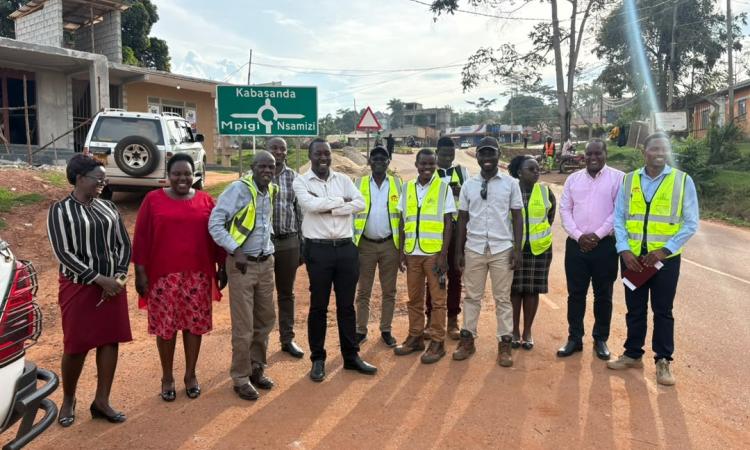District Team led by CAO together with Team from MoWT on  joint harmonization of Mpigi  Roundabout Junction