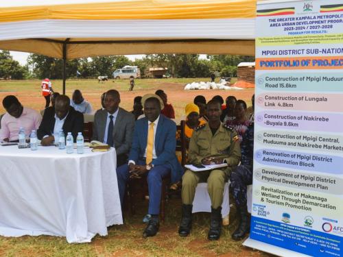 District leadership attending a community baraza at Kammengo play ground